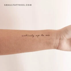 Entirely Up To Me Temporary Tattoo (Set Of 3)