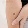D Uppercase Typewriter Letter Temporary Tattoo (Set Of 3) -Da Vinci Shop 1706549438211