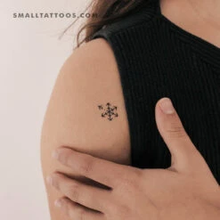 Flying Snowflake Temporary Tattoo (Set Of 3)
