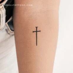 Cross Sword Temporary Tattoo (Set Of 3)