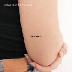 Morse Code C Temporary Tattoo (Set Of 3) -Da Vinci Shop 1706550846594