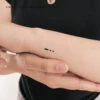 Morse Code D Temporary Tattoo (Set Of 3) -Da Vinci Shop 1706550897389