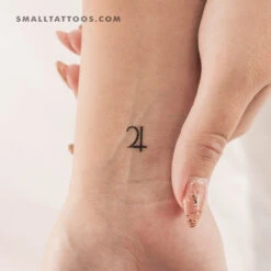 Jupiter Planetary Symbol Temporary Tattoo (Set Of 3)