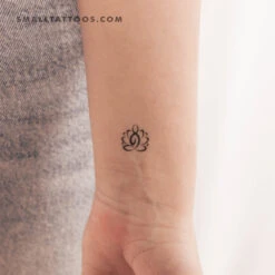Lotus Meditation Temporary Tattoo (Set Of 3)