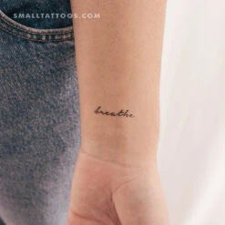 'Breathe' Temporary Tattoo (Set Of 3) -Da Vinci Shop 1707552581364
