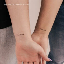 Matching Inhale Exhale Temporary Tattoos (Set Of 3+3)