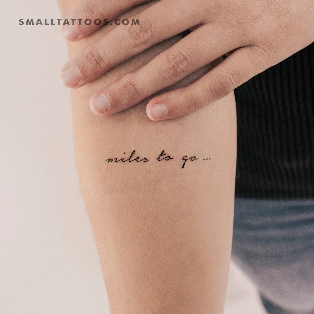 Miles To Go Temporary Tattoo (Set Of 3) 3 Miles To Go Temporary Tattoo (Set Of 3)