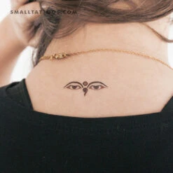 Compassionate Eyes Of Buddha Temporary Tattoo (Set Of 3)