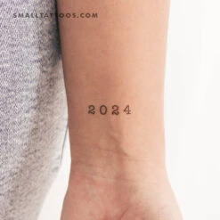 2024 Birth Year Temporary Tattoo (Set Of 3)