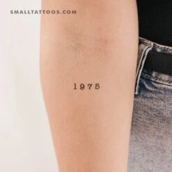 1975 Birth Year Temporary Tattoo (Set Of 3)
