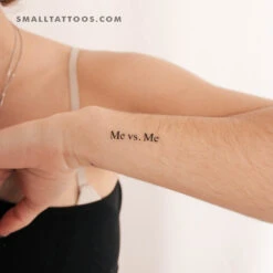 Me Vs. Me Temporary Tattoo (Set Of 3) -Da Vinci Shop 170843089792