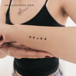 Relax Temporary Tattoo (Set Of 3)