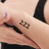 222 Angel Number Temporary Tattoo (Set Of 3) -Da Vinci Shop 1708431098532