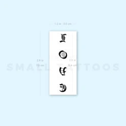 Gothic “Love” Temporary Tattoo (Set Of 3) -Da Vinci Shop 1708871656 image1 st 750px