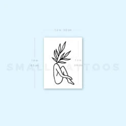 Leaf Head Woman Temporary Tattoo By Tukoi (Set Of 3) -Da Vinci Shop 1708871719 image1 st 750px