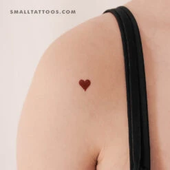 Hearts Suit Temporary Tattoo (Set Of 3)