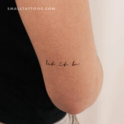 Handwritten Font Let It Be Temporary Tattoo (Set Of 3)