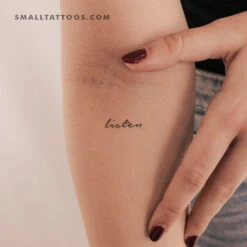 'Listen' Temporary Tattoo (Set Of 3)