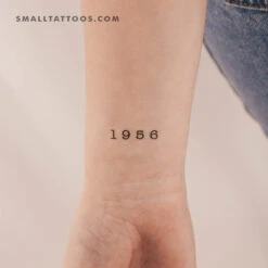 1956 Birth Year Temporary Tattoo (Set Of 3)