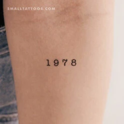 1978 Birth Year Temporary Tattoo (Set Of 3)