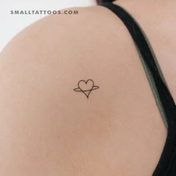 Saturn Heart Temporary Tattoo (Set Of 3)