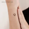 Q Uppercase Serif Letter Temporary Tattoo (Set Of 3) -Da Vinci Shop 1710438931382
