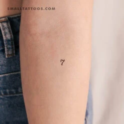 Number 7 Temporary Tattoo (Set Of 3)