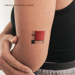 Mondrian's Composition II Temporary Tattoo (Set Of 3) -Da Vinci Shop 1710439454491