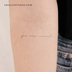 Handwritten Font You Are Enough Temporary Tattoo (Set Of 3)