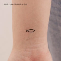 Jesus Fish Temporary Tattoo (Set Of 3)