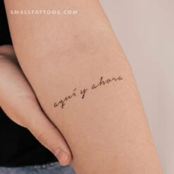 Aquí Y Ahora Temporary Tattoo (Set Of 3)