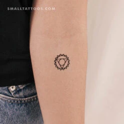 Vishuddha Chakra Temporary Tattoo - Set Of 3