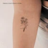 Small Hand Holding Flowers Temporary Tattoo (Set Of 3)