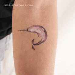 Narwhal By Ann Lilya Temporary Tattoo (Set Of 3)