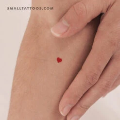 Small Red Heart Temporary Tattoo (Set Of 3)