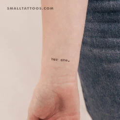 Her One. Temporary Tattoo (Set Of 3)