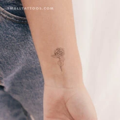 Hydrangea Temporary Tattoo (Set Of 3)