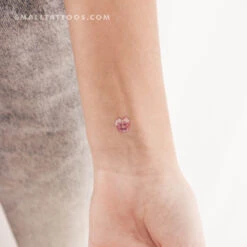 Tiny Pink Pansy Temporary Tattoo (Set Of 3)