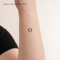 O Uppercase Serif Letter Temporary Tattoo (Set Of 3) -Da Vinci Shop 1711986114968