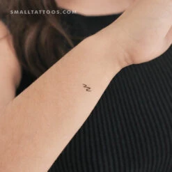 N Handwritten Letter Temporary Tattoo (Set Of 3)