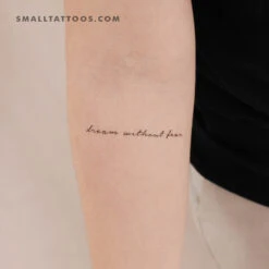 Dream Without Fear Temporary Tattoo (Set Of 3)