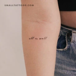 All Is Well Temporary Tattoo (Set Of 3)