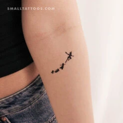 Flying Peter Pan, Wendy, Michael And John Temporary Tattoo (Set Of 3)