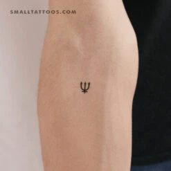 Neptune Planetary Symbol Temporary Tattoo (Set Of 3)