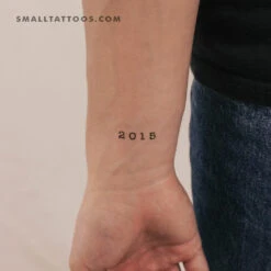 2015 Birth Year Temporary Tattoo (Set Of 3)