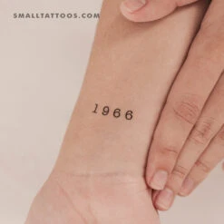 1966 Birth Year Temporary Tattoo (Set Of 3)