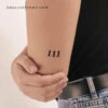 111 Angel Number Temporary Tattoo (Set Of 3)