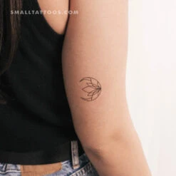 Lotus Moon Temporary Tattoo (Set Of 3)
