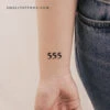 555 Angel Number Temporary Tattoo -Da Vinci Shop 1712669213710