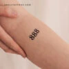 888 Angel Number Temporary Tattoo (Set Of 3) -Da Vinci Shop 1712669258527